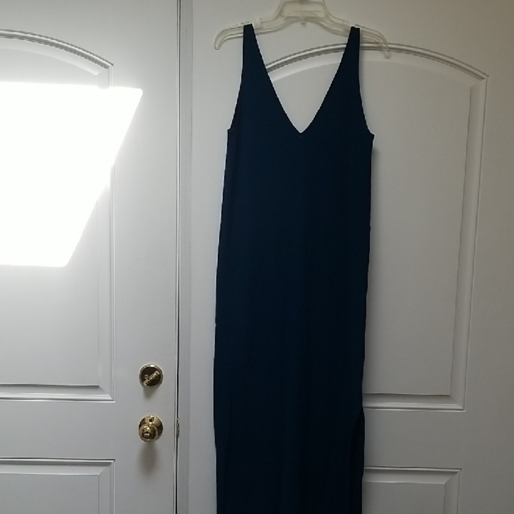 Elegant Greenish Blue Sleeveless Dress